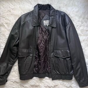 Property Men’s Leather Bomber Jacket